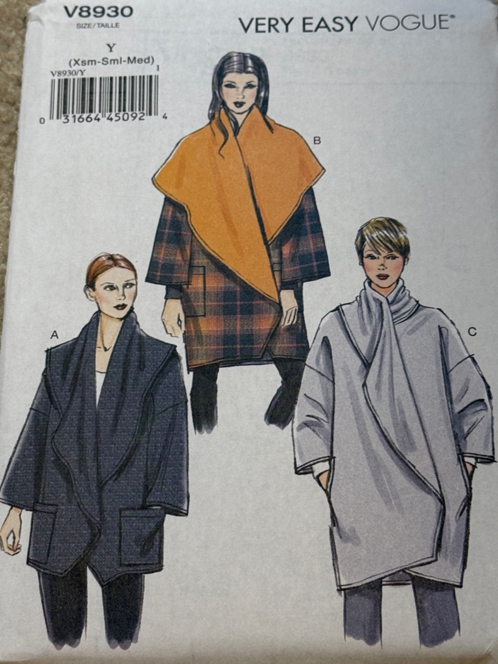 Vogue women's jacket sewing pattern